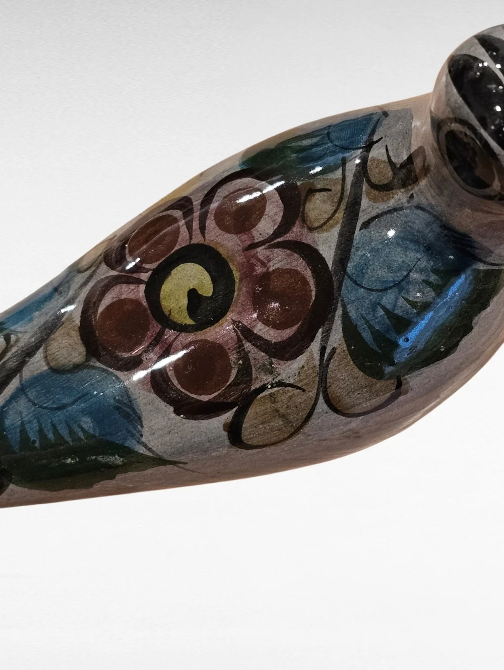 Vintage Tonala Mexican Folk Art Ceramic Bird